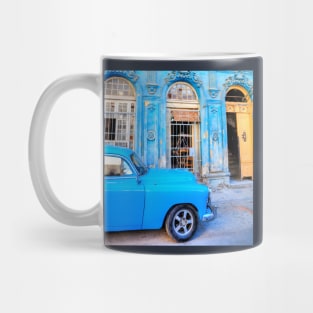 Blue Car, Havana, Cuba Mug